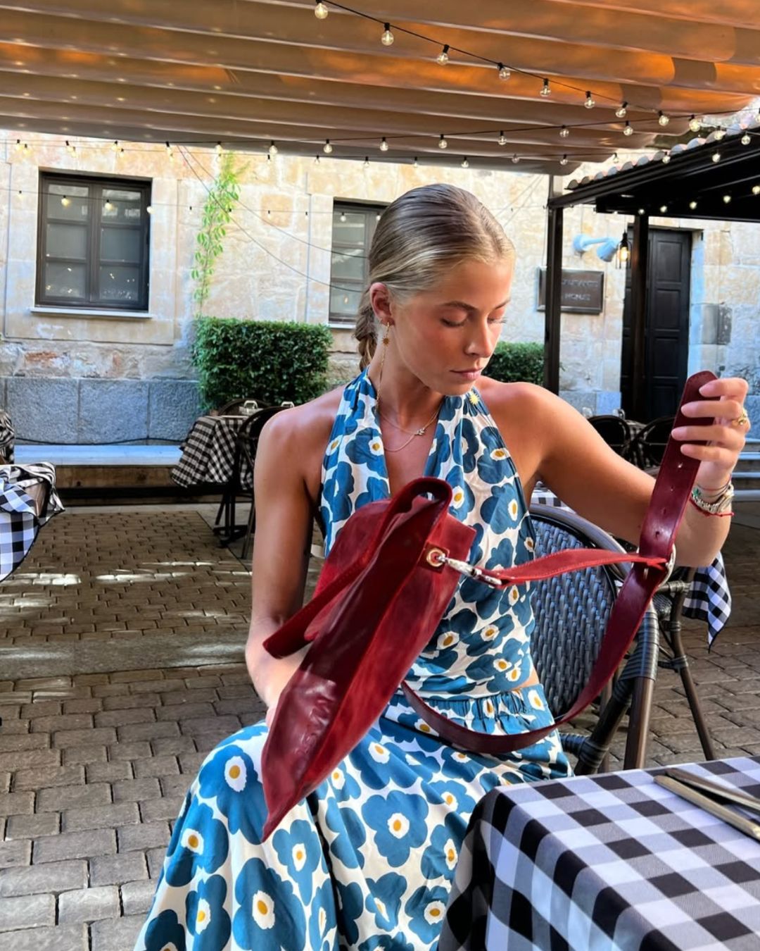 Top Halter Amapola Azul