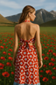 Top Halter Amapola Rojo