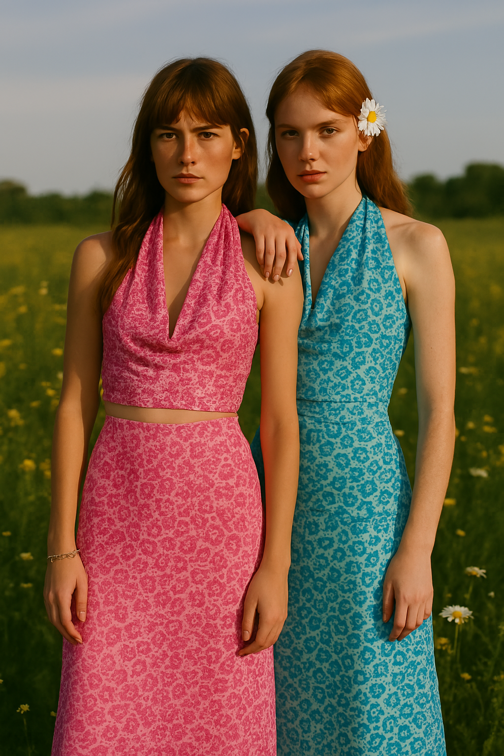 Top Halter Lirio Azul