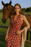 Top Halter Amapola Rojo