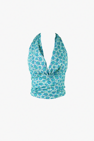 Top Halter Lirio Azul