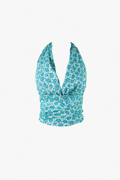 Top Halter Lirio Azul
