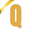 Quelton Gold Tattoo or Decal - Letter Q