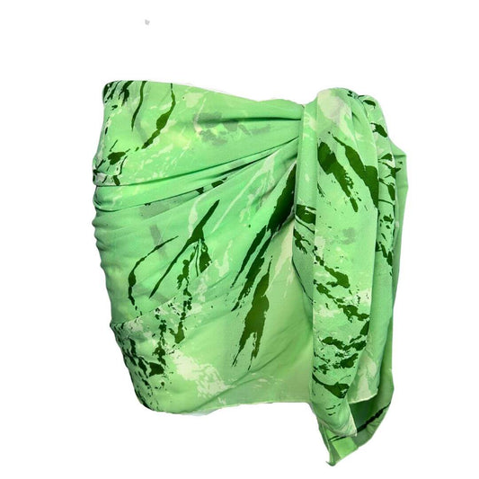 Pareo feito à mão com tecidos exclusivos - Verde